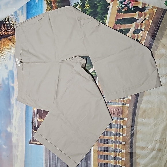 Eileen Fisher Tan Wide‎ Leg Cropped Pants Size 14 Nwot - Picture 1 of 7